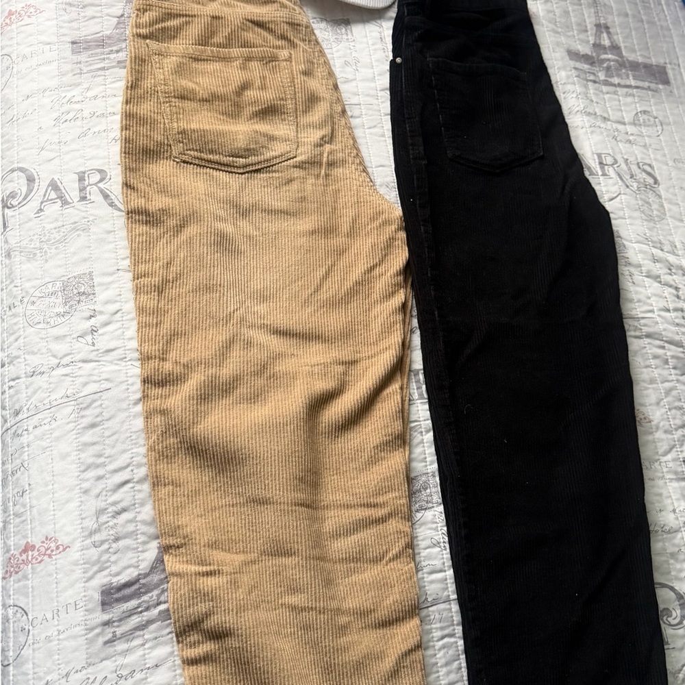 Empyre women Corduroy Jeans - Black and Tan